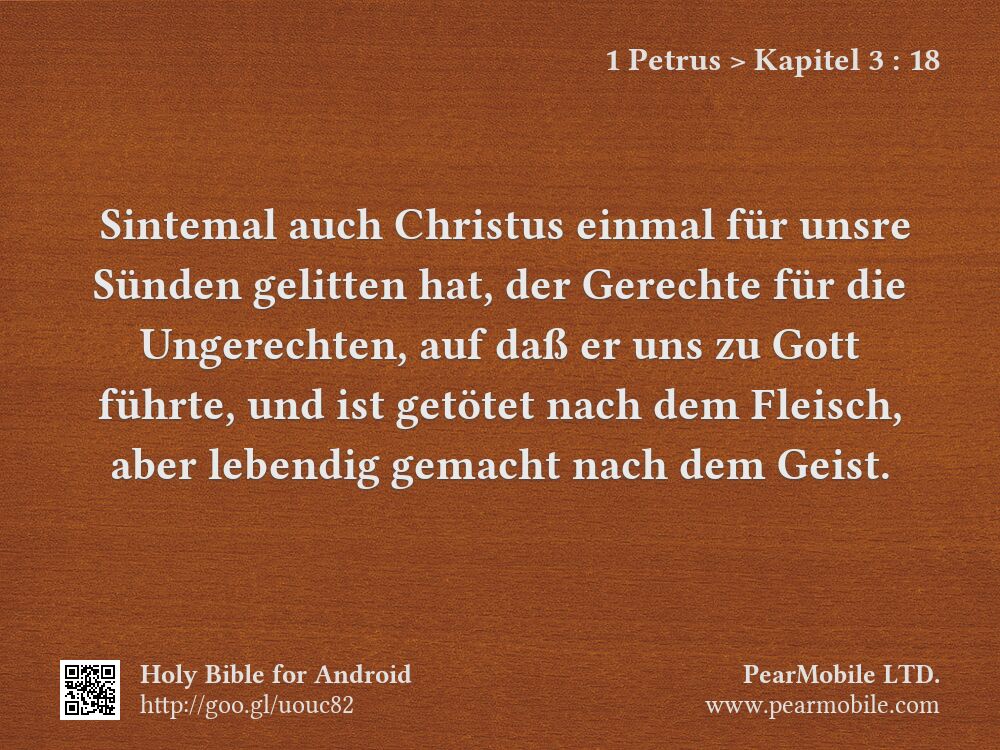 1 Petrus, Kapitel 3:18